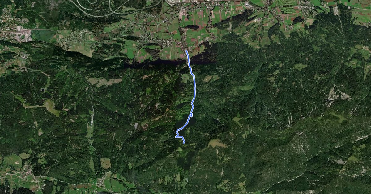 Маршрут Wanderweg 687 на спутниковом снимке