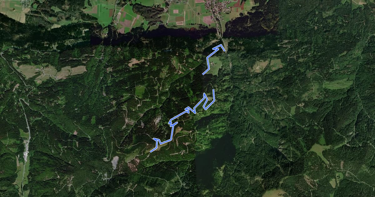 Маршрут Wanderweg 688 на спутниковом снимке