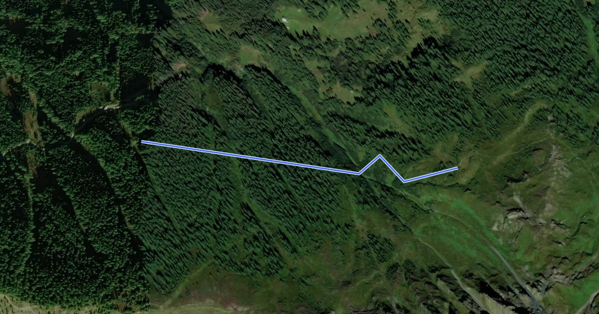 Маршрут Wanderweg 69 на спутниковом снимке