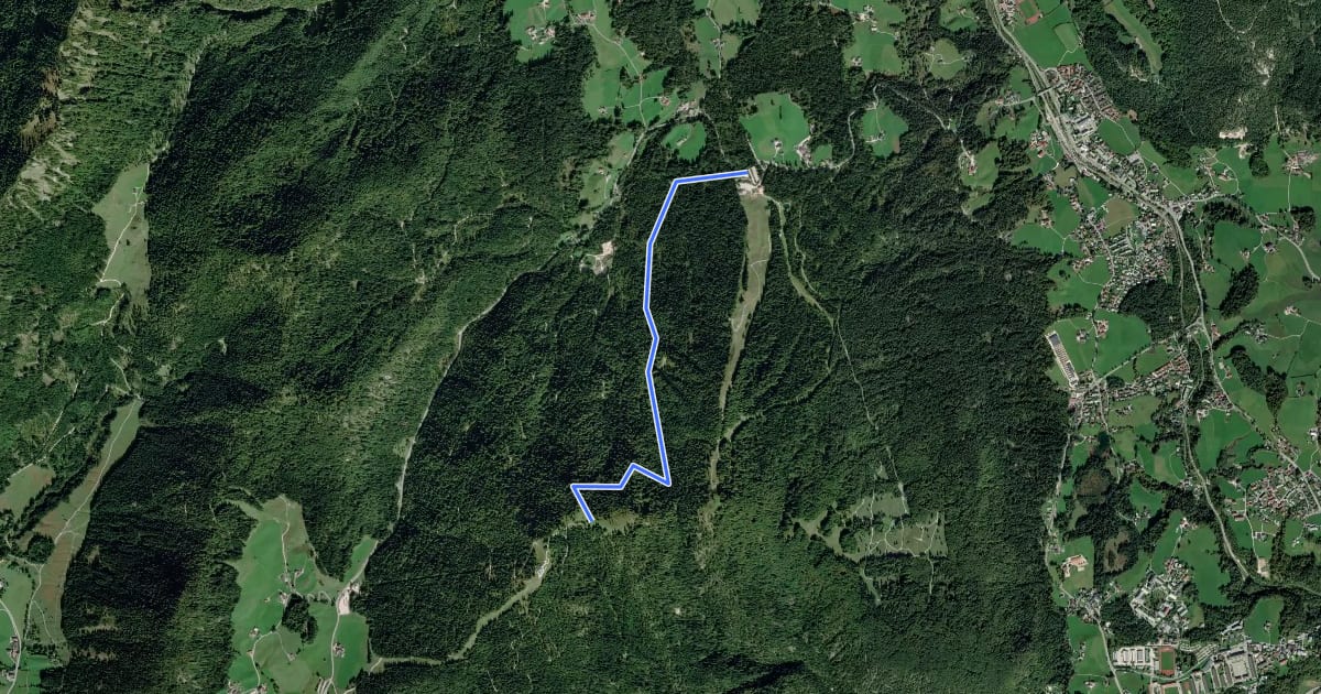 Маршрут Wanderweg 69 - Ramsau на спутниковом снимке