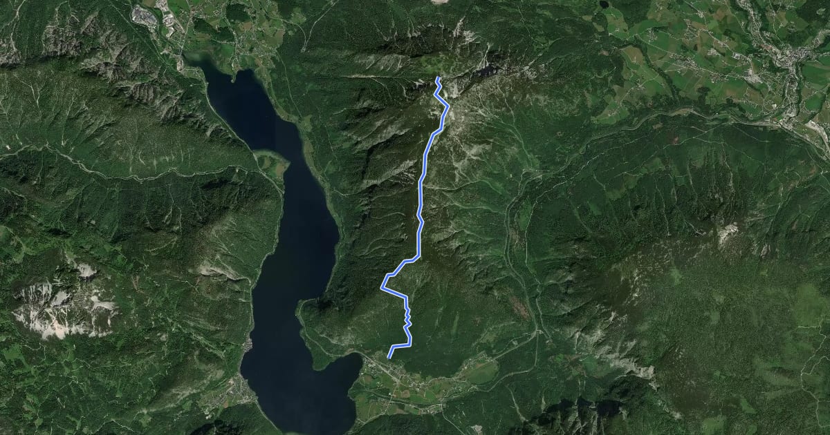 Маршрут Wanderweg 692 на спутниковом снимке