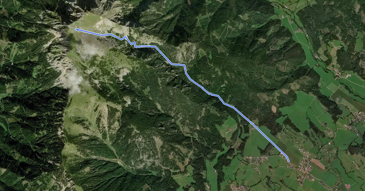 Маршрут Wanderweg 693 на спутниковом снимке