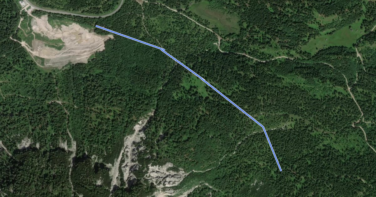Маршрут Wanderweg 693 на спутниковом снимке