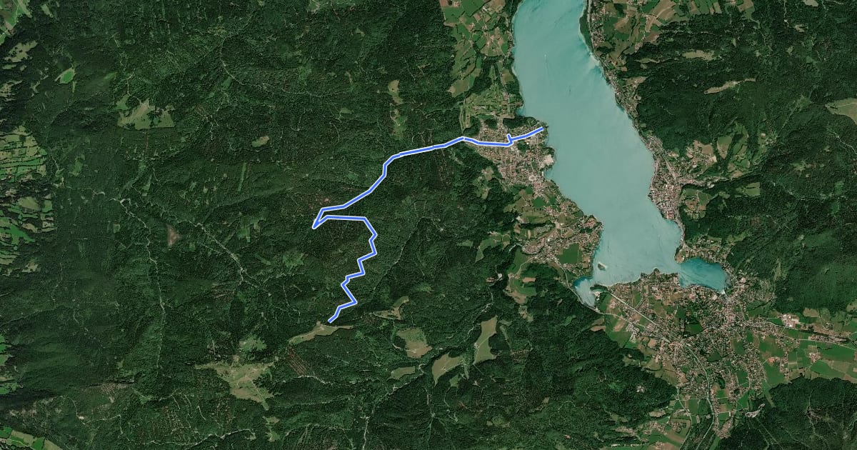 Маршрут Wanderweg 696 на спутниковом снимке