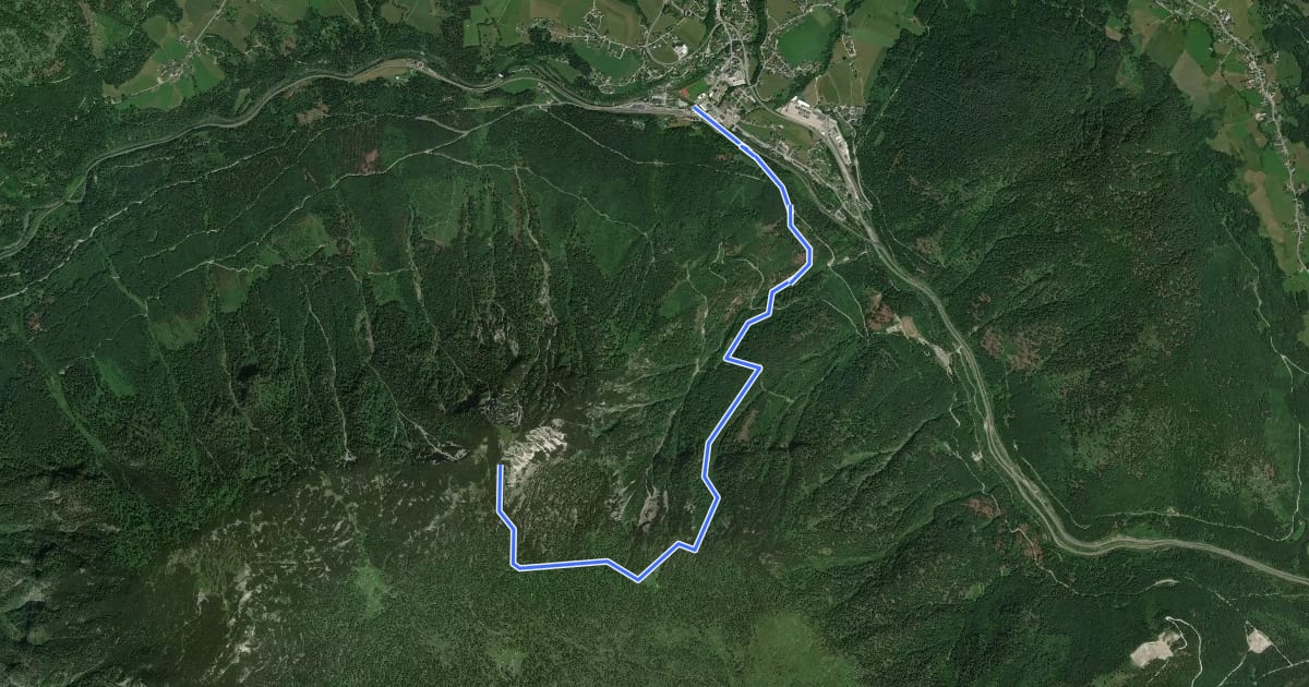Маршрут Wanderweg 696 на спутниковом снимке