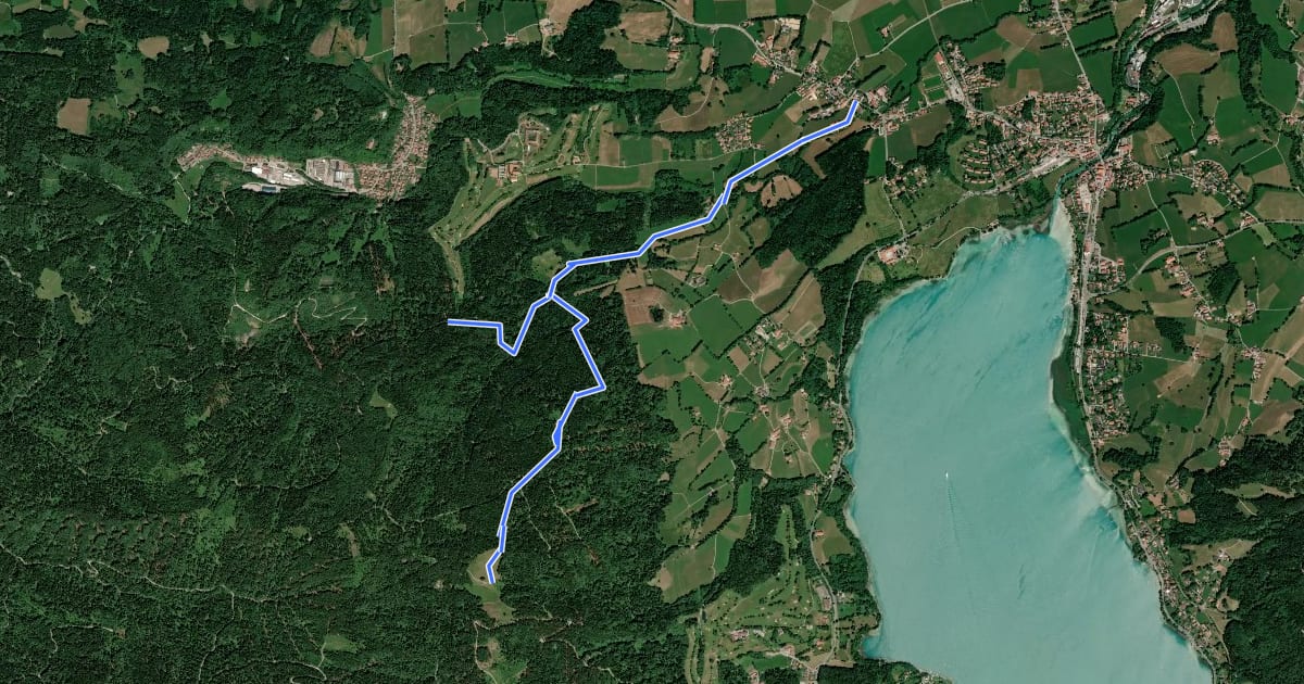 Маршрут Wanderweg 698 на спутниковом снимке
