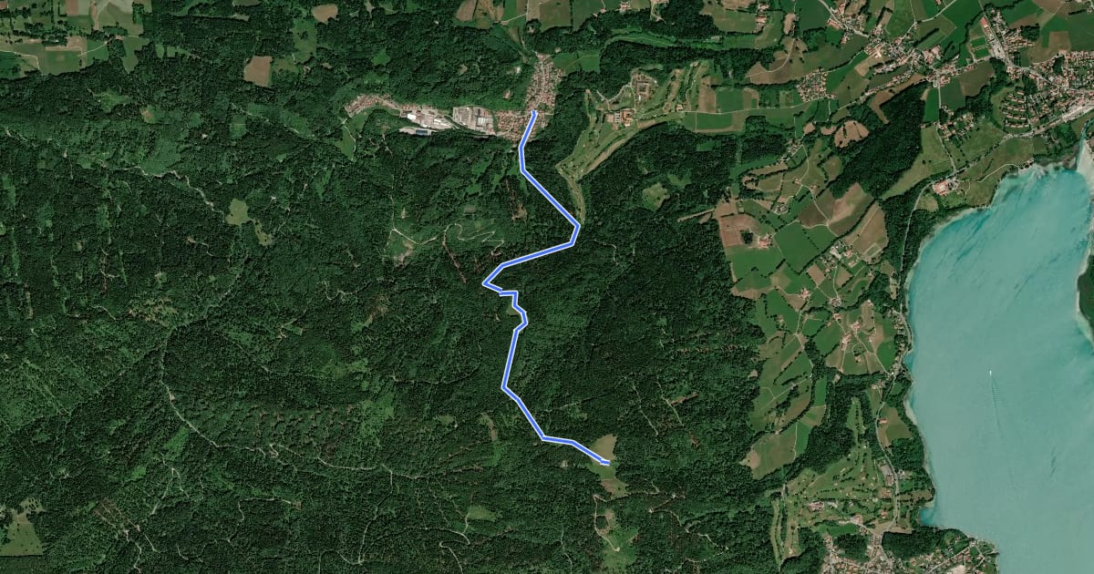 Маршрут Wanderweg 699 на спутниковом снимке