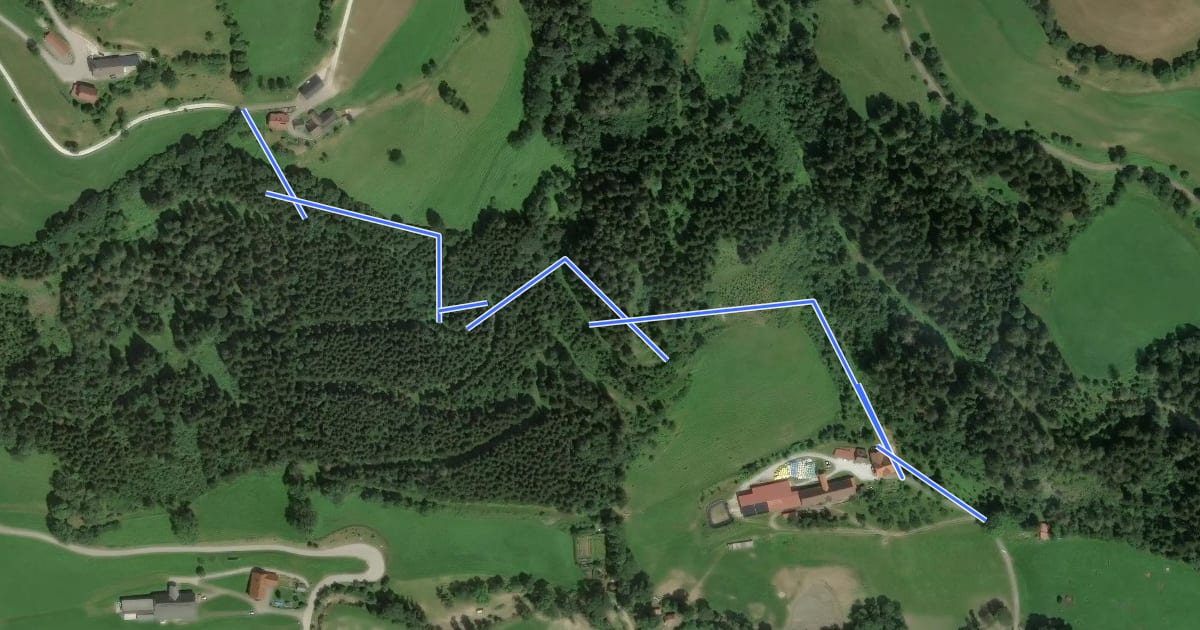 Маршрут Wanderweg 6a на спутниковом снимке