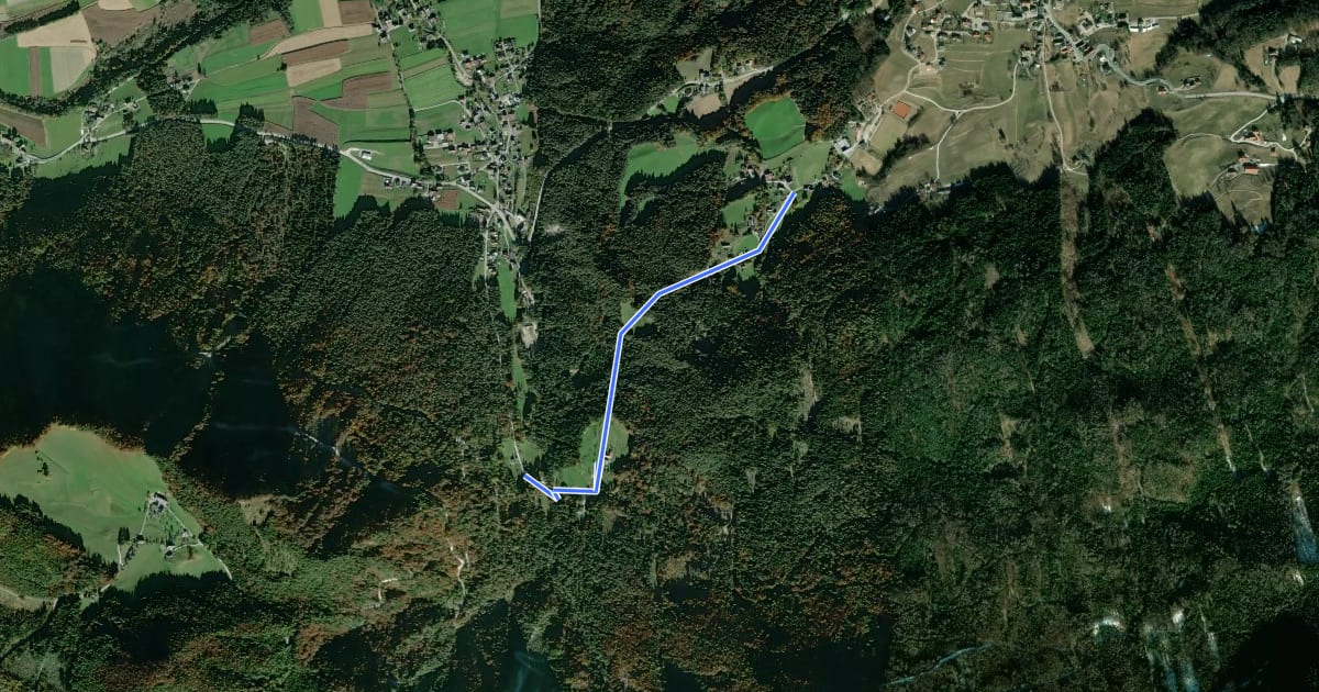 Маршрут Wanderweg 6H на спутниковом снимке