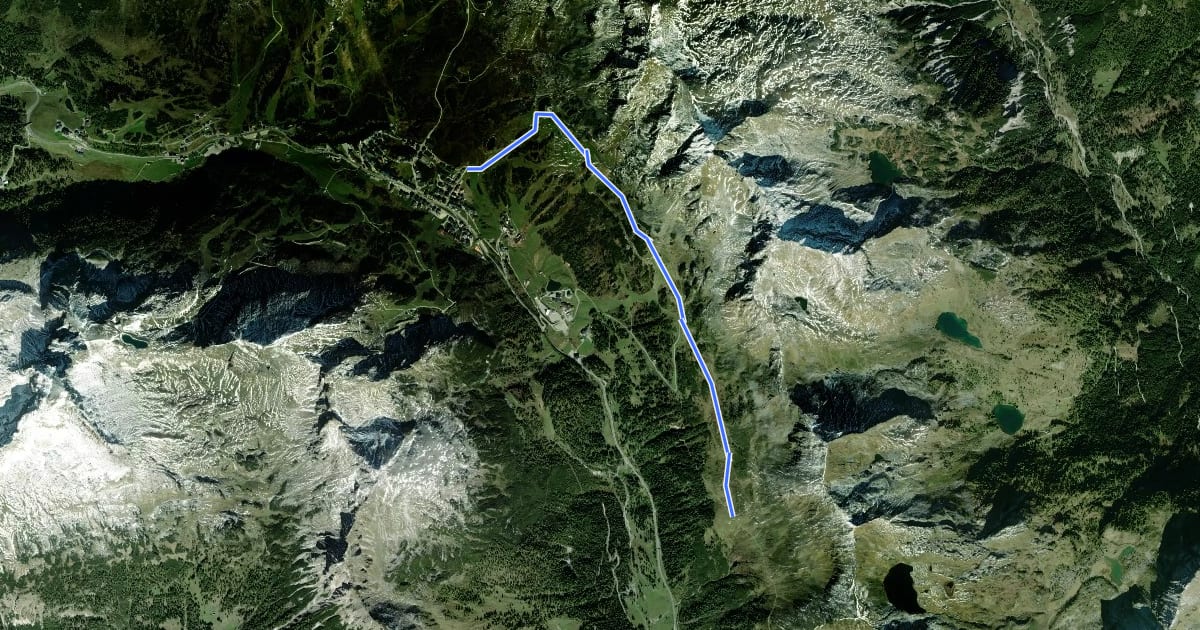 Маршрут Wanderweg 7 на спутниковом снимке