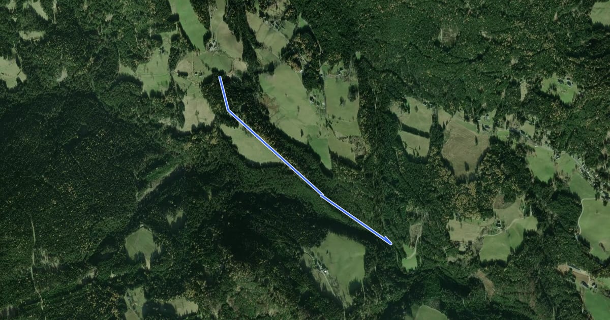 Маршрут Wanderweg 7 на спутниковом снимке