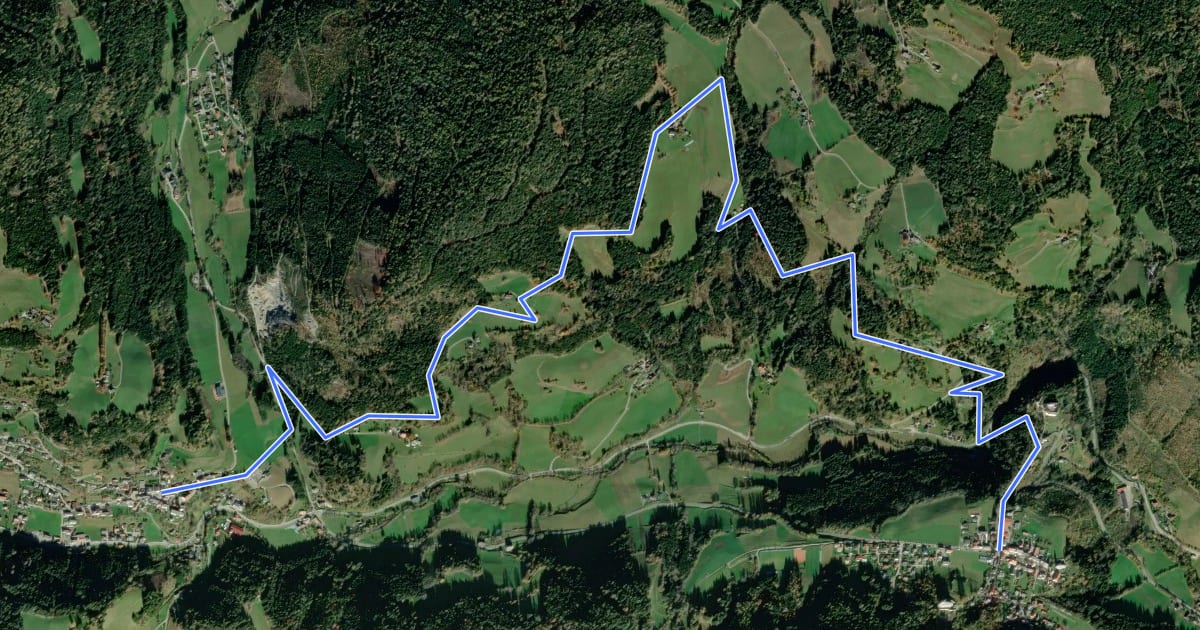 Маршрут Wanderweg 7 на спутниковом снимке