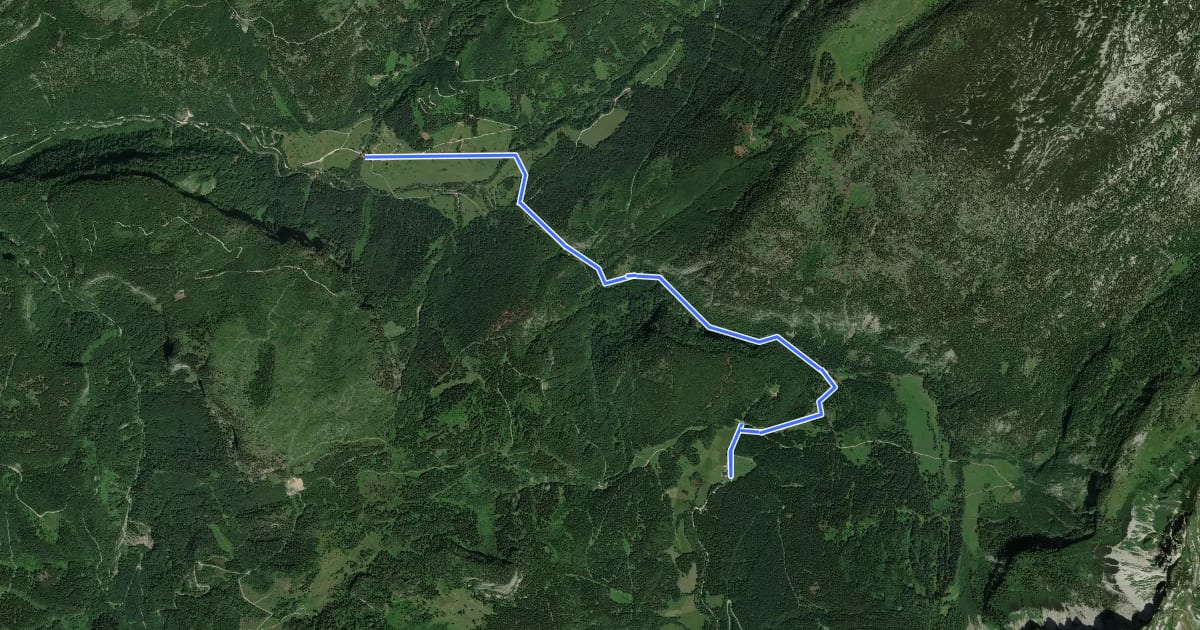 Маршрут Wanderweg 7 на спутниковом снимке