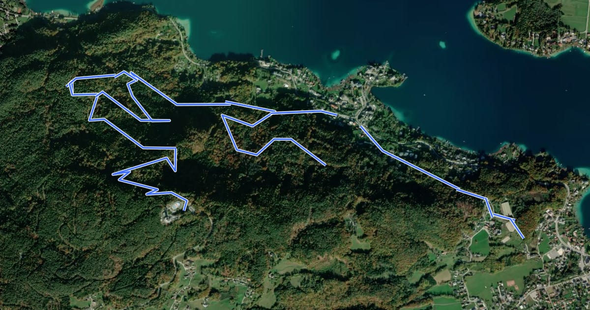 Маршрут Wanderweg 7 на спутниковом снимке