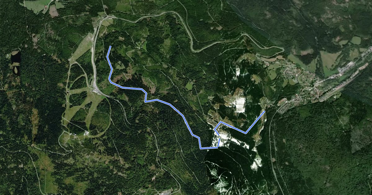 Маршрут Wanderweg 7 на спутниковом снимке