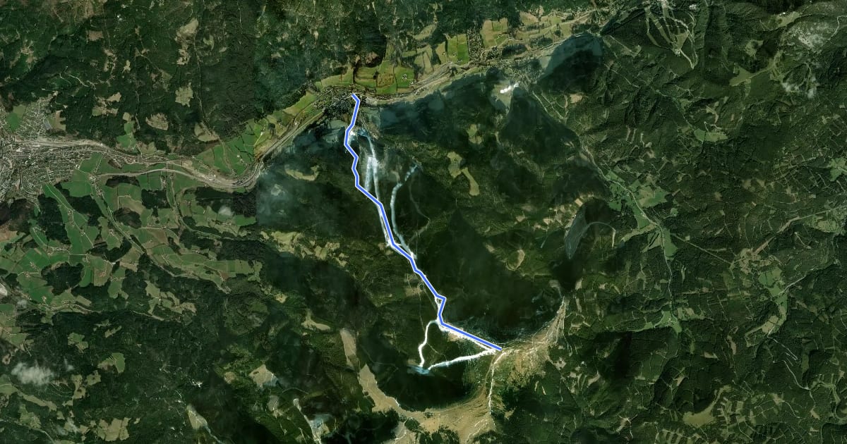 Маршрут Wanderweg 7 на спутниковом снимке