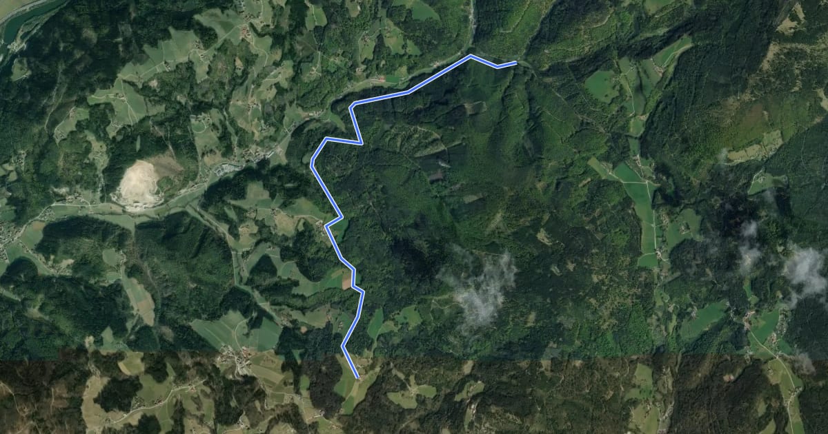 Маршрут Wanderweg 7 на спутниковом снимке
