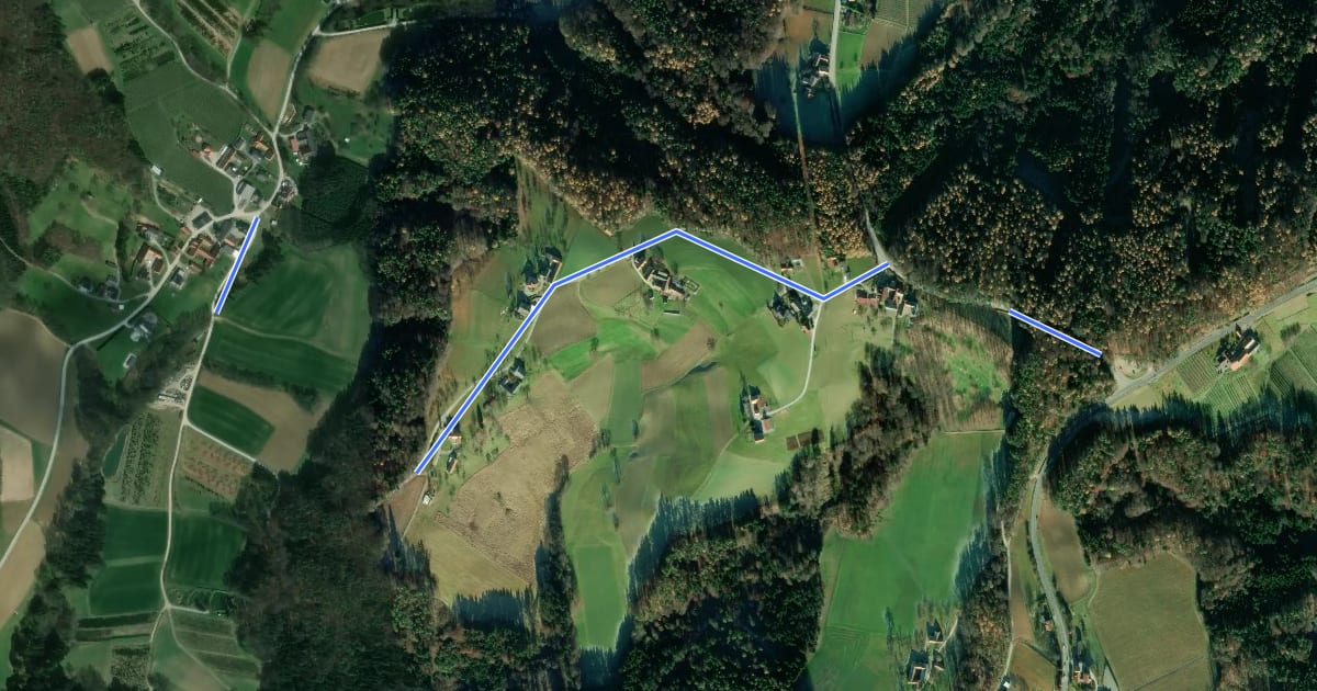 Маршрут Wanderweg 7 на спутниковом снимке