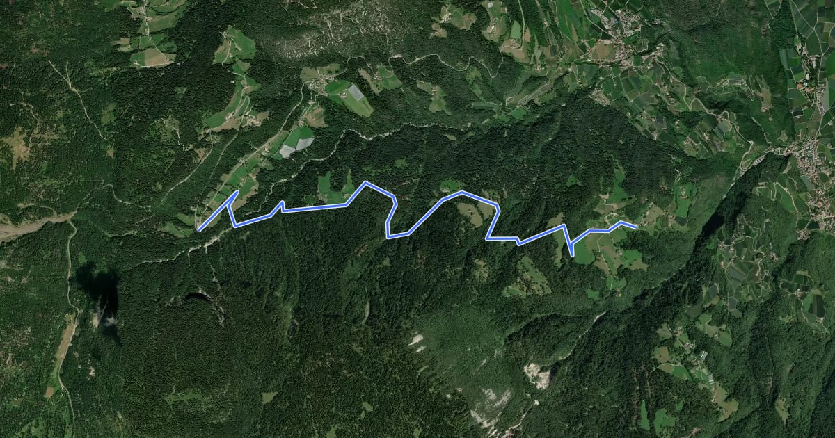 Маршрут Wanderweg 7 на спутниковом снимке