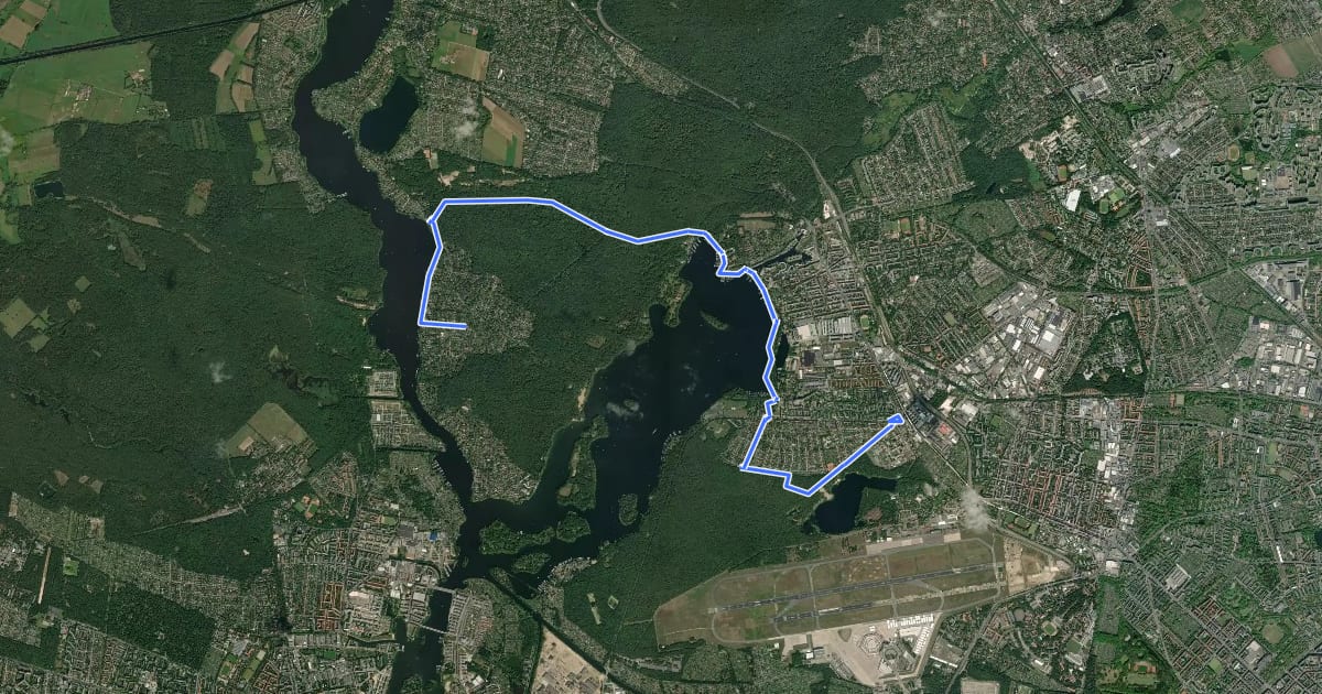 Маршрут Wanderweg 7 на спутниковом снимке