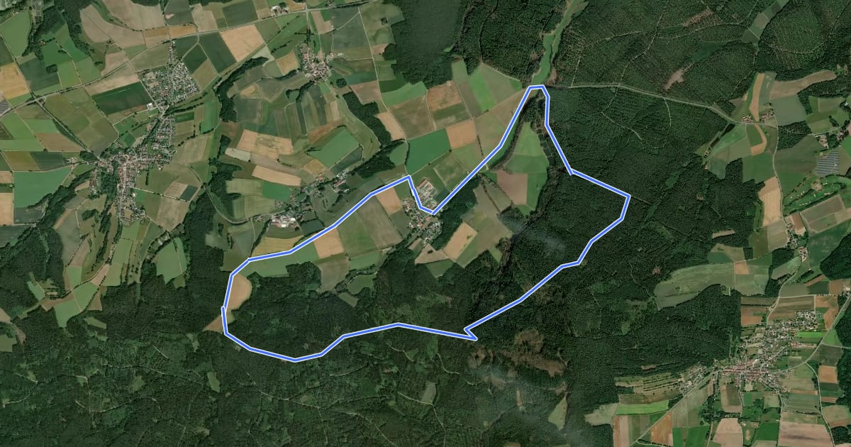 Маршрут Wanderweg 7 на спутниковом снимке