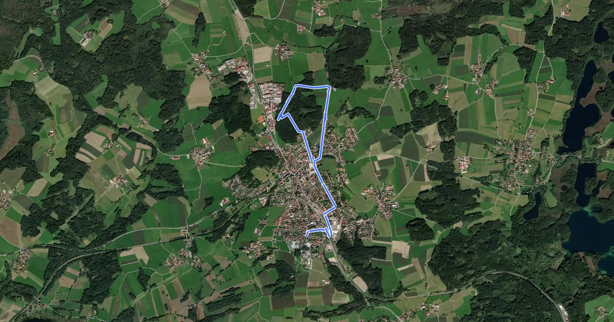 Маршрут Wanderweg 7 - Bad Endorf - Stockhamer Rundweg на спутниковом снимке