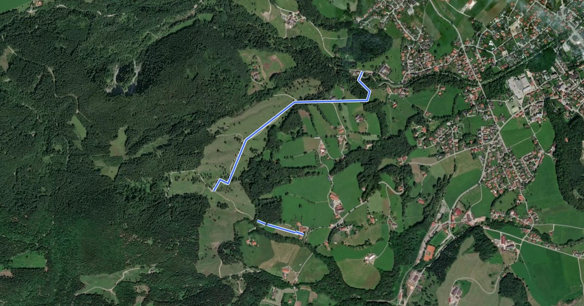 Маршрут Wanderweg 7 - Brannenburg на спутниковом снимке