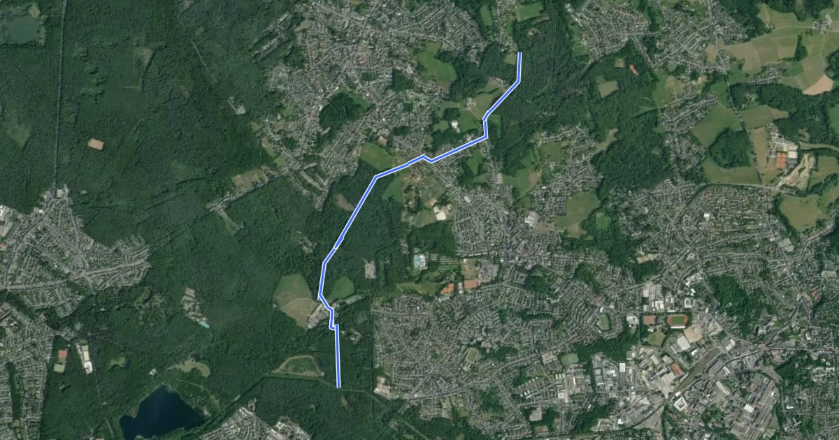 Маршрут Wanderweg 7 des KEV [Bergisch-Gladbach] на спутниковом снимке