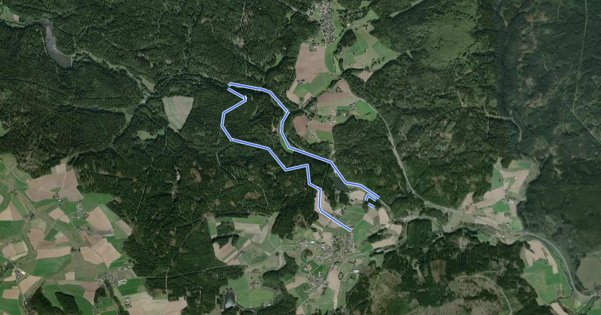 Маршрут Wanderweg 7 Hohenberg a.d. Eger на спутниковом снимке