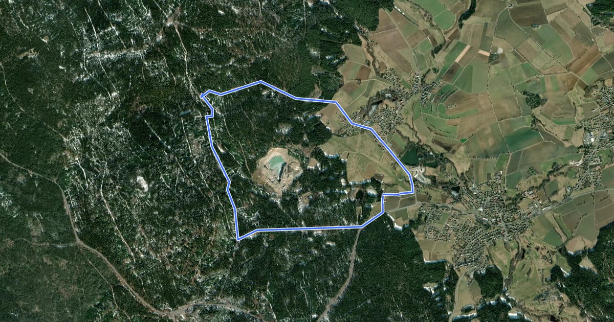 Маршрут Wanderweg 7 Tröstau на спутниковом снимке
