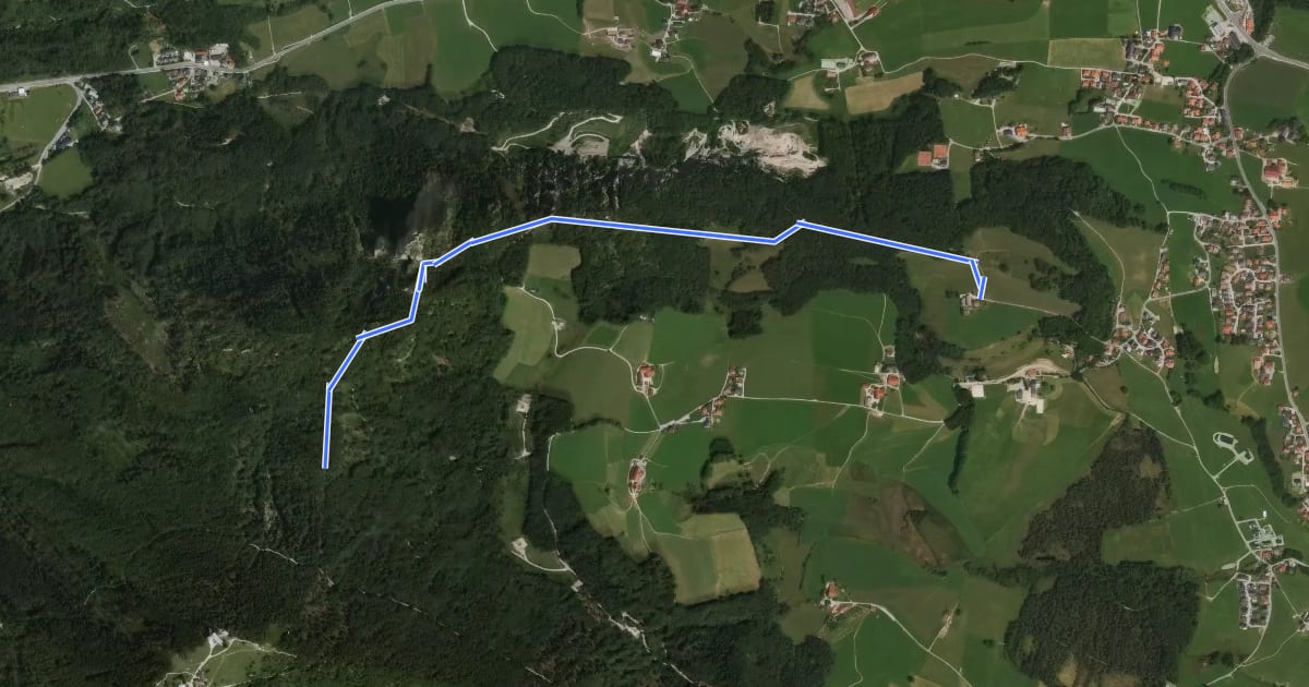 Маршрут Wanderweg 70 Koppl - Nockstein - Gaisbergspitze на спутниковом снимке