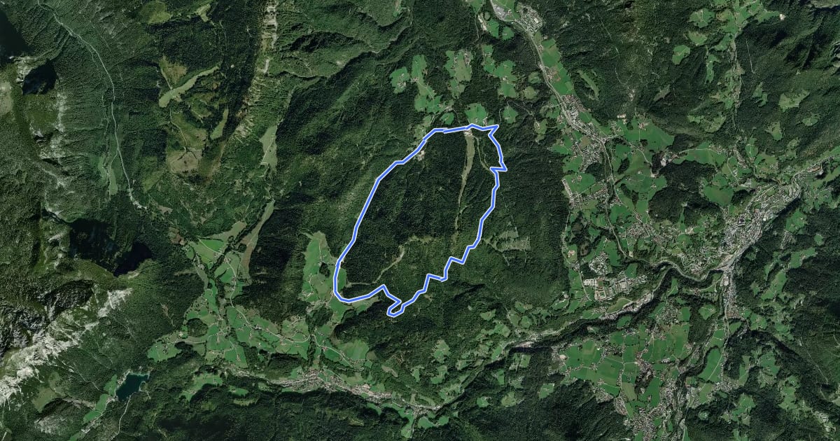 Маршрут Wanderweg 70 (Rund um den Toten Mann) на спутниковом снимке