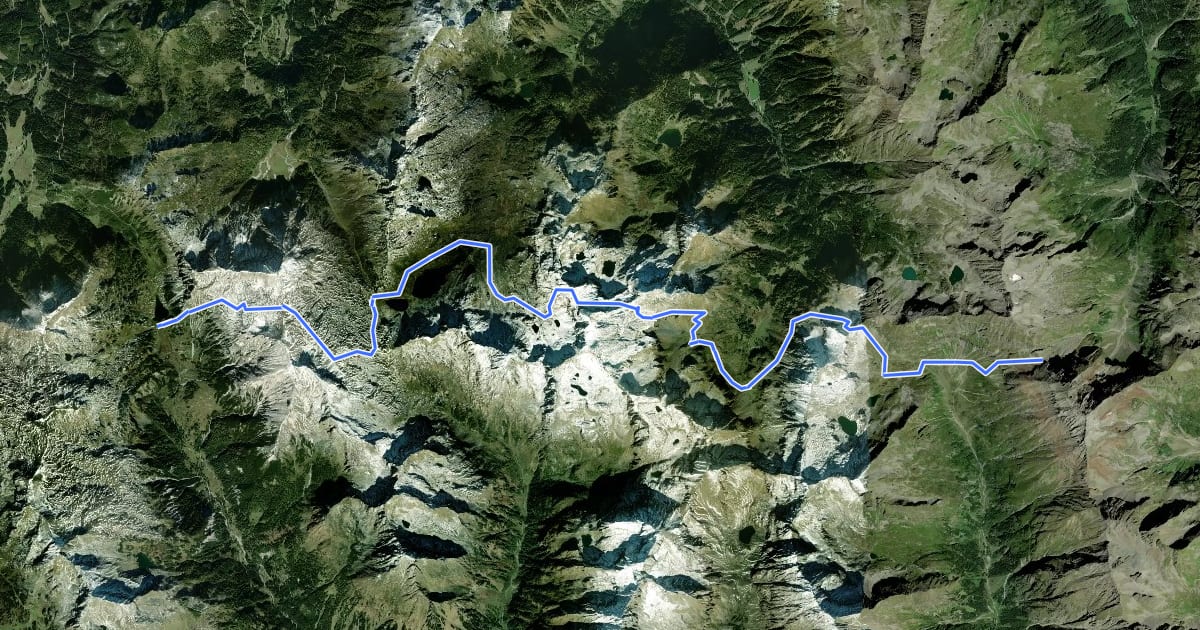 Маршрут Wanderweg 702 на спутниковом снимке