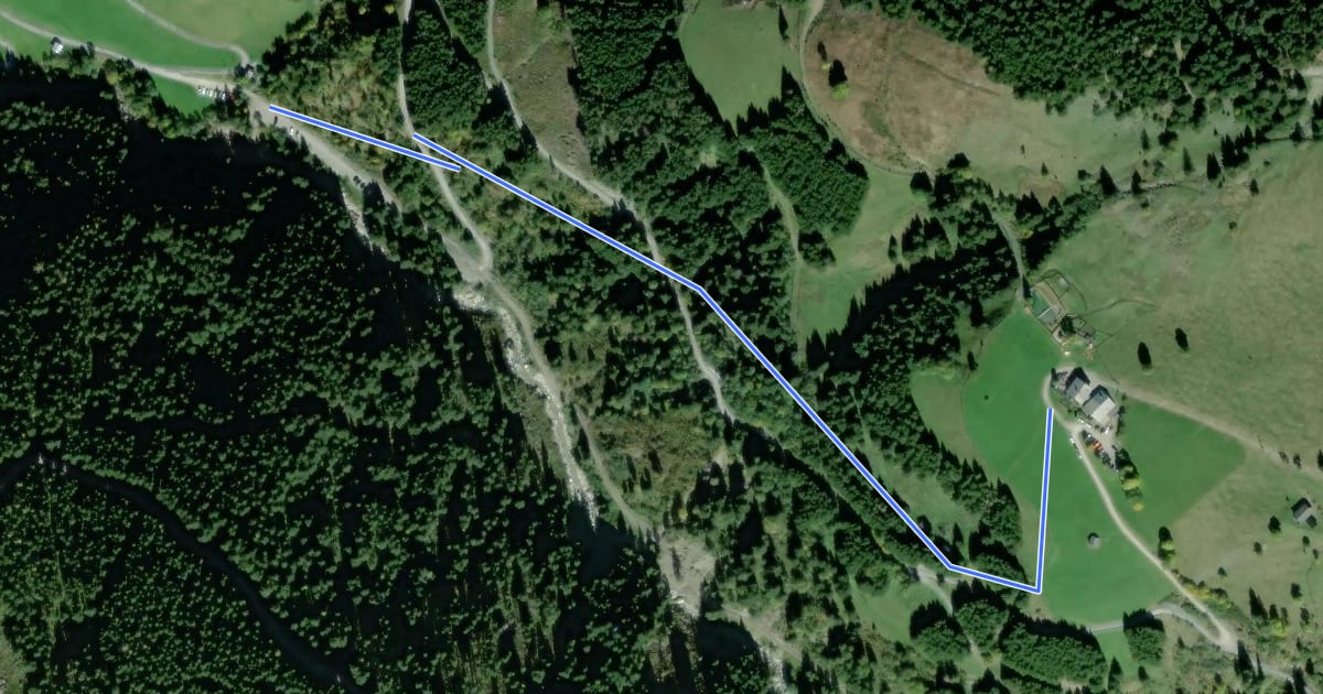 Маршрут Wanderweg 70a на спутниковом снимке