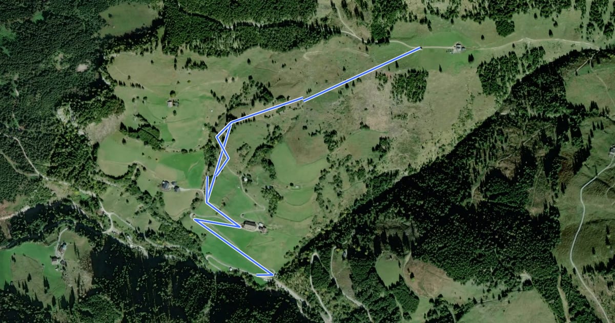 Маршрут Wanderweg 70b на спутниковом снимке