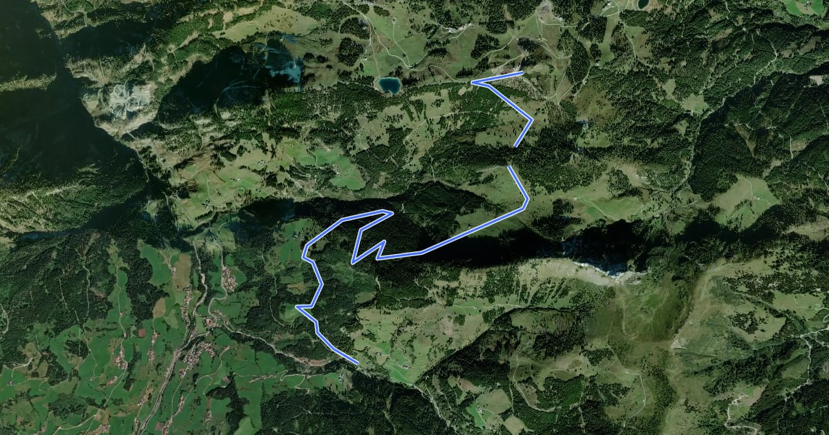 Маршрут Wanderweg 71 на спутниковом снимке