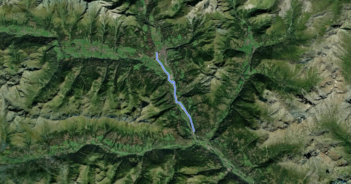Маршрут Wanderweg 71 на спутниковом снимке