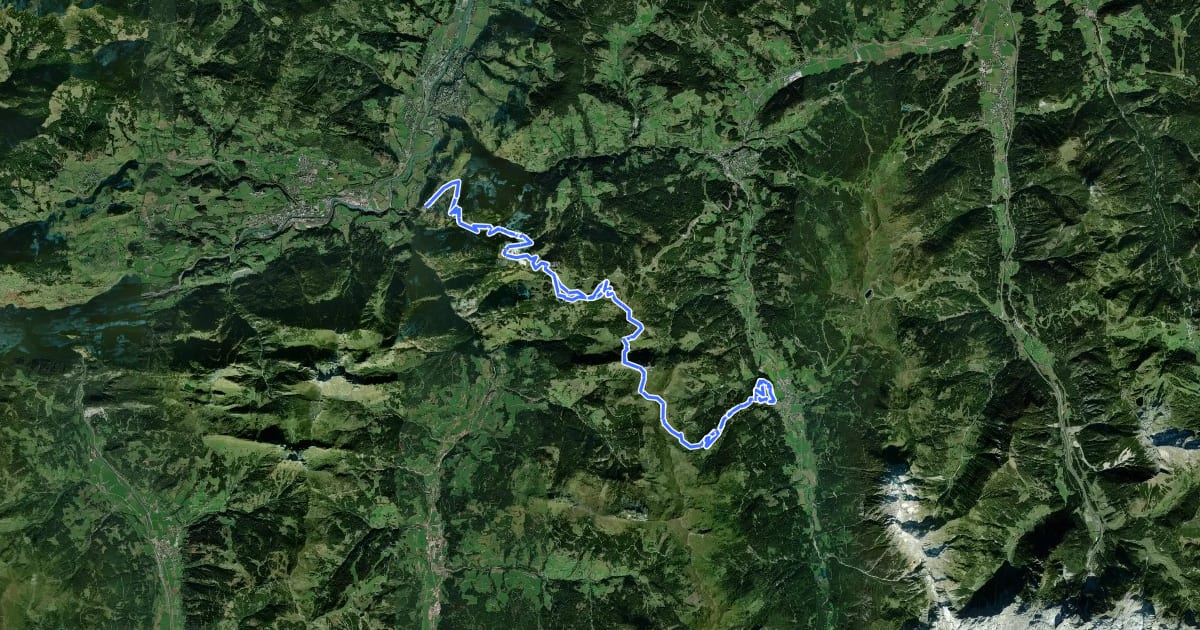 Маршрут Wanderweg 712 на спутниковом снимке