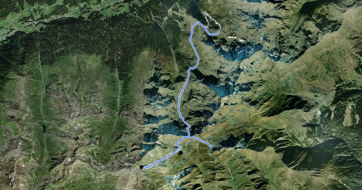 Маршрут Wanderweg 713 на спутниковом снимке