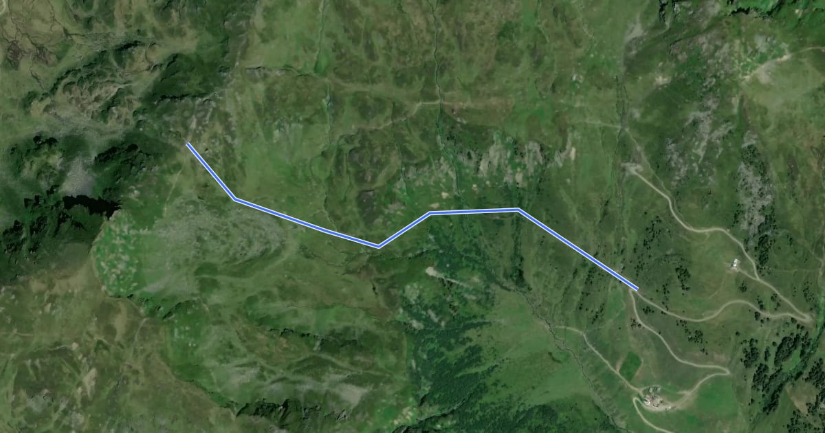 Маршрут Wanderweg 713 на спутниковом снимке