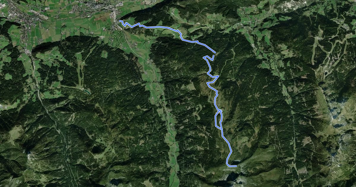 Маршрут Wanderweg 715 на спутниковом снимке