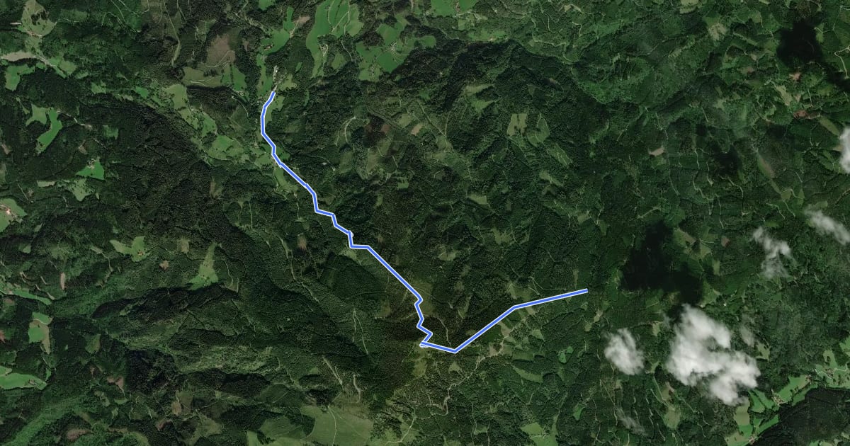 Маршрут Wanderweg 715 на спутниковом снимке