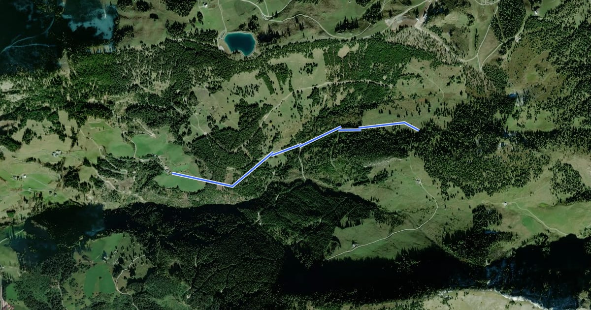 Маршрут Wanderweg 71a на спутниковом снимке