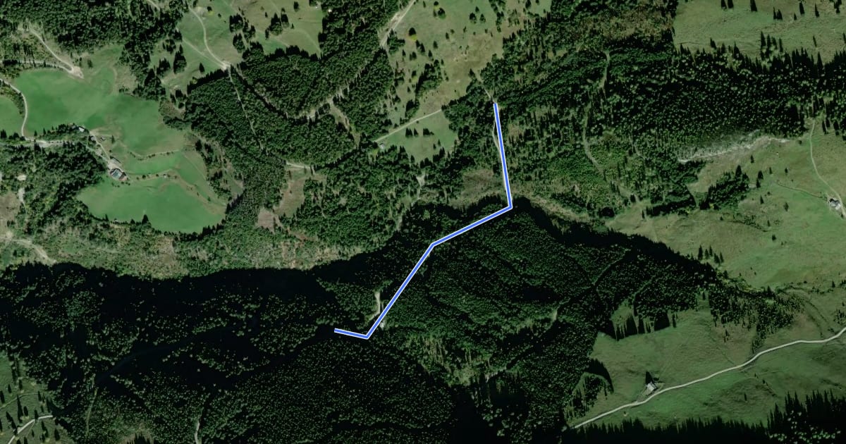 Маршрут Wanderweg 71b на спутниковом снимке
