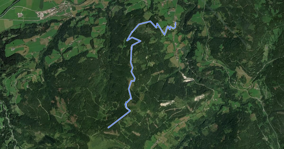 Маршрут Wanderweg 720 на спутниковом снимке