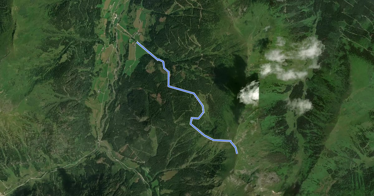 Маршрут Wanderweg 721 на спутниковом снимке