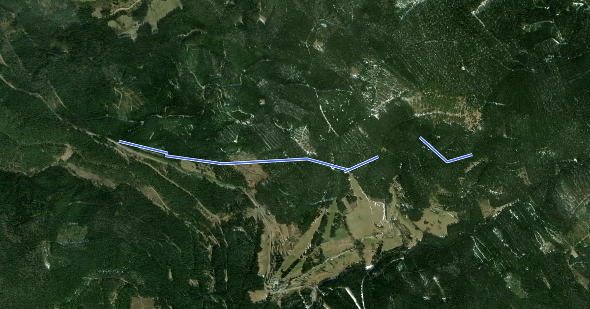 Маршрут Wanderweg 728 на спутниковом снимке