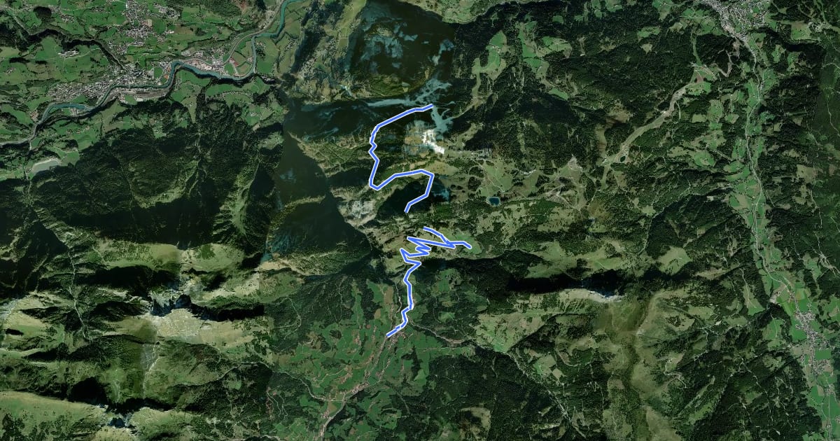Маршрут Wanderweg 73 на спутниковом снимке