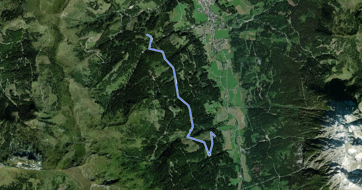 Маршрут Wanderweg 73 Öbristwaldstraße на спутниковом снимке