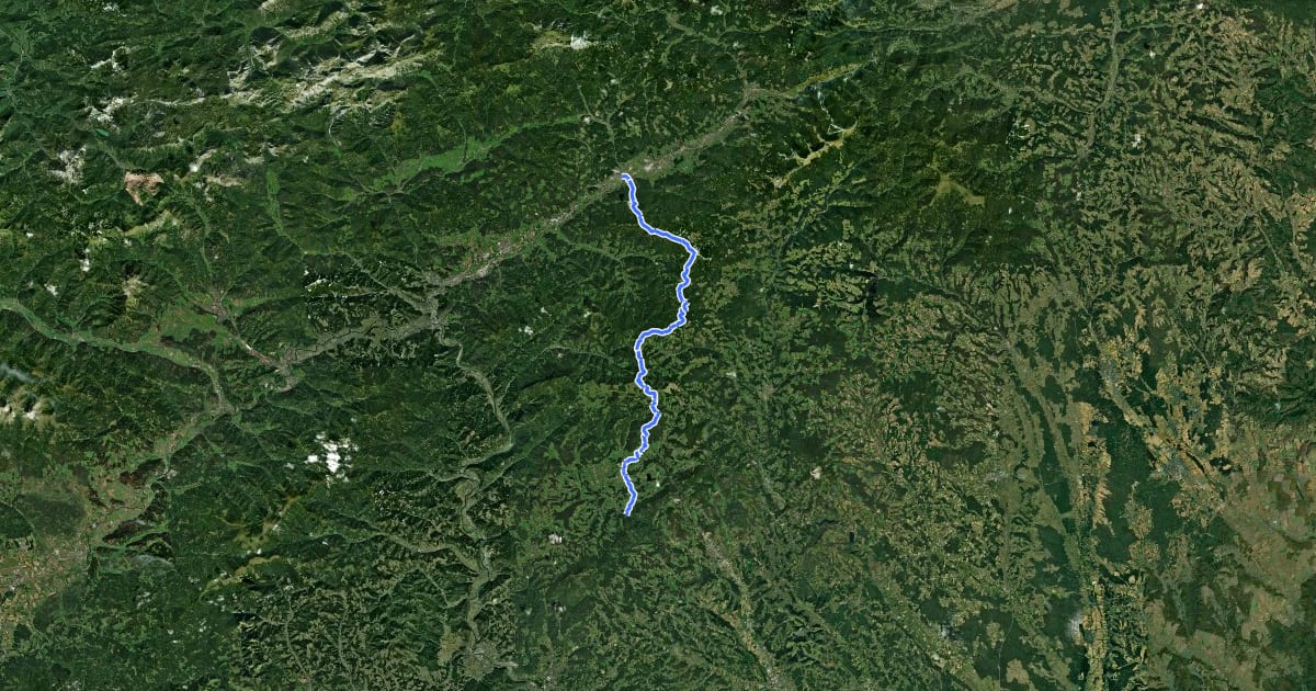 Маршрут Wanderweg 730 на спутниковом снимке
